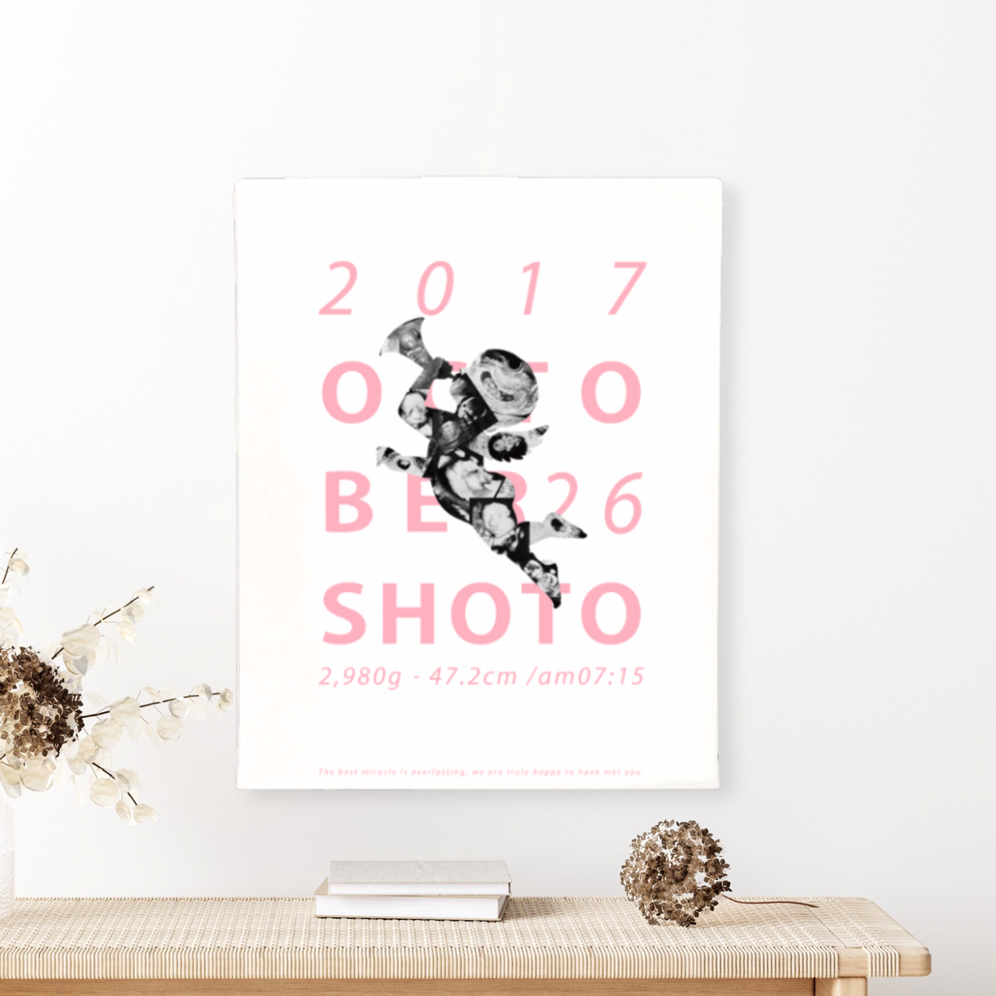 【セットでお得!30%OFF】天使 Pink‐エコーキャンバス(エコー写真10~12枚)