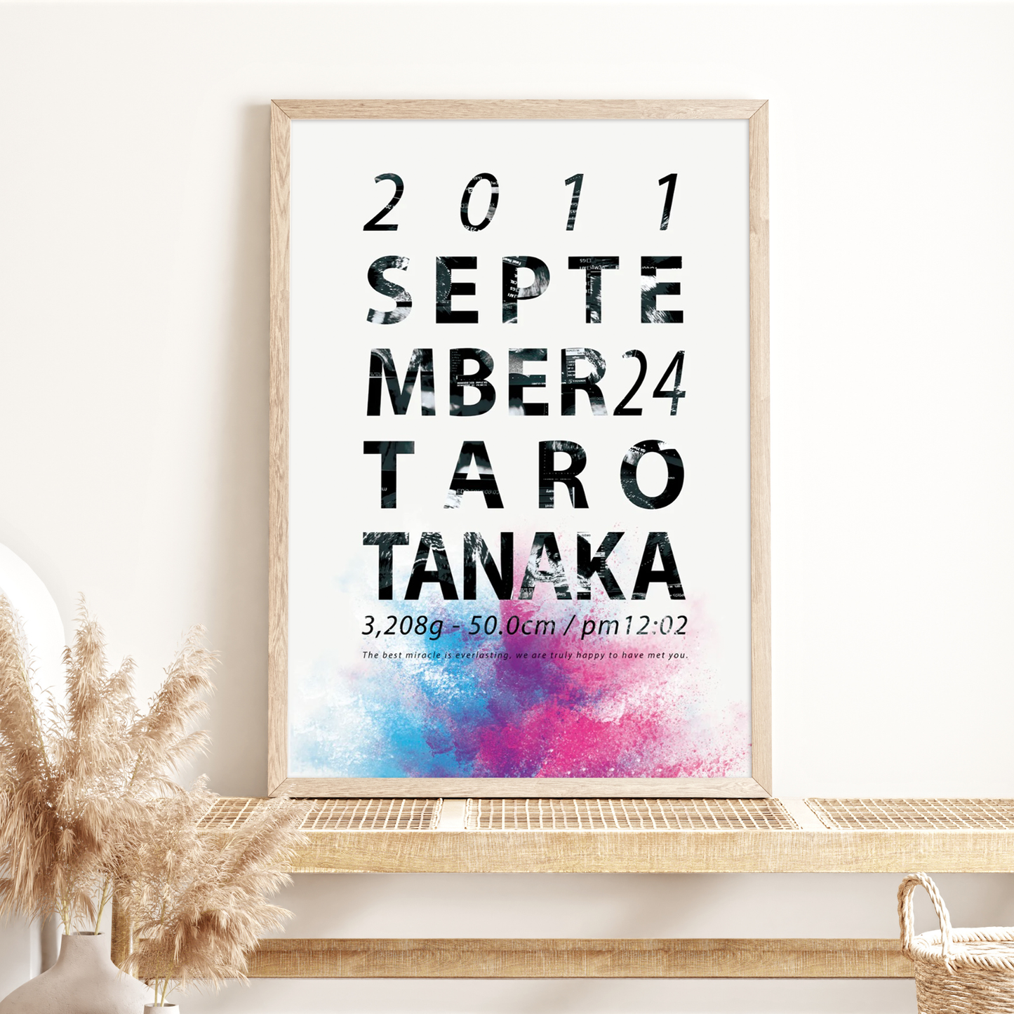 【セットでお得！30％OFF】Lettering < blue＆pink >（エコー写真10~12枚）